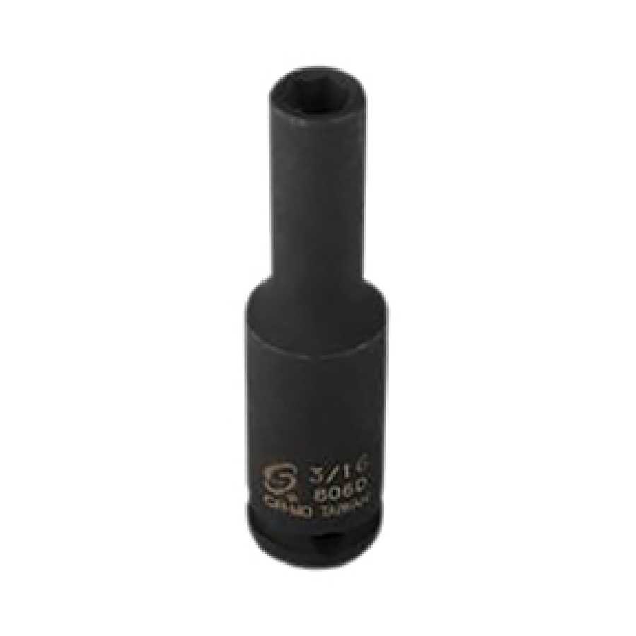 1/4 Inch Drive 6 Pt Fractional SAE Deep Impact Socket 3/16 Inch