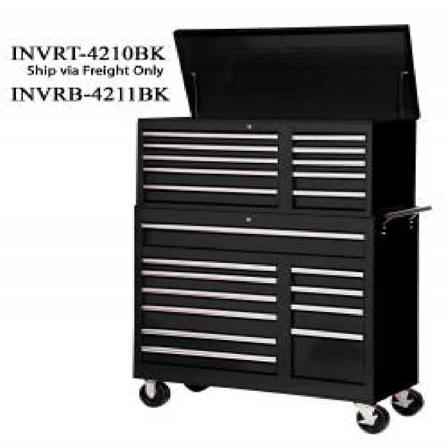 10 Drawer Chest w/ Roller Bearing Slides 41-7/8 In - Black