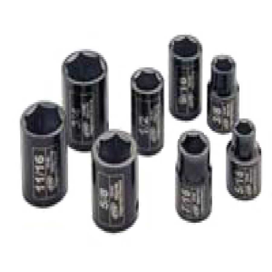 3/8 Inch Drive Fractional SAE Impact Socket Set 8 Pc