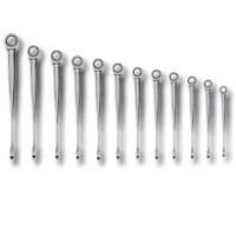 Metric X-Beam Ratcheting Combination Wrench Set - 12-Pc