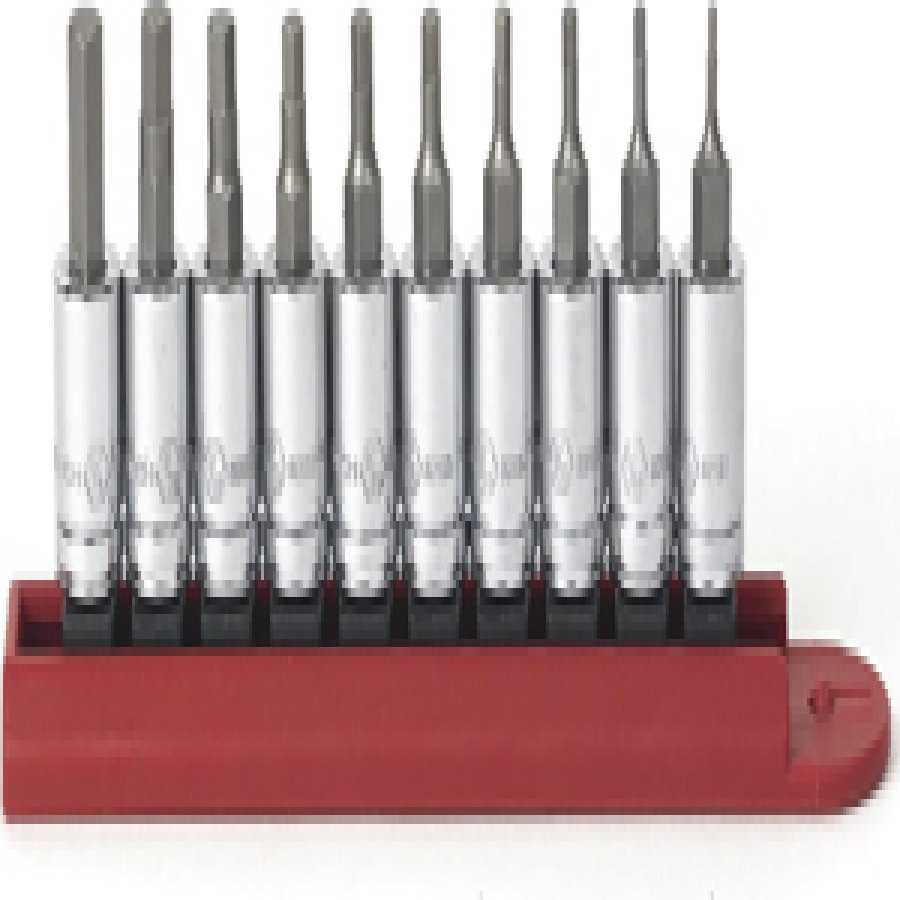 10 Piece 1/4" Drive Hex Bit SAE Socket Set