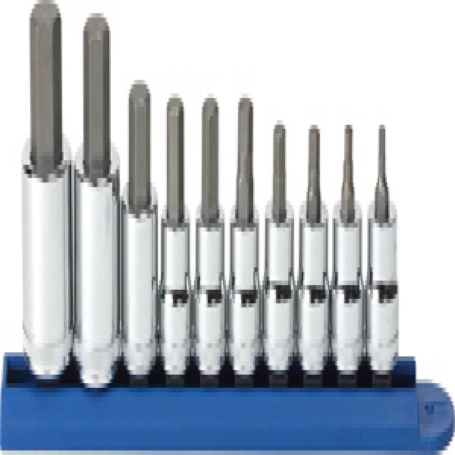 3/8 Inch & 1/4 Inch Drive Metric Hex Bit Socket Set - 10-Pc