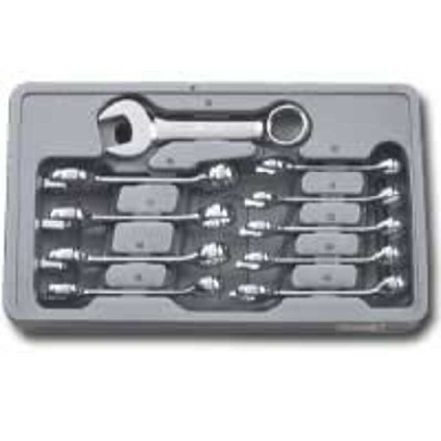 Metric Stubby Combination Wrench Set - 10-Pc