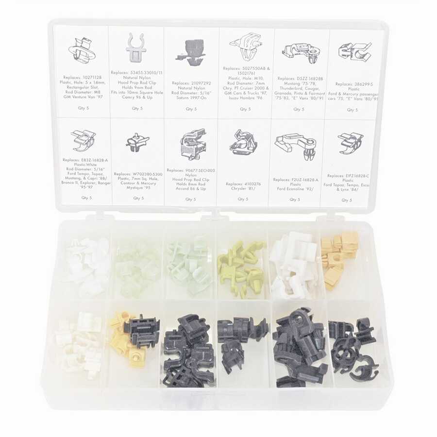 Hood Prop Clip Assortment 60 P