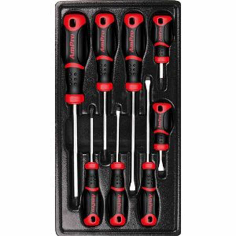 8 Pc Power Grip ScrewDrr Set