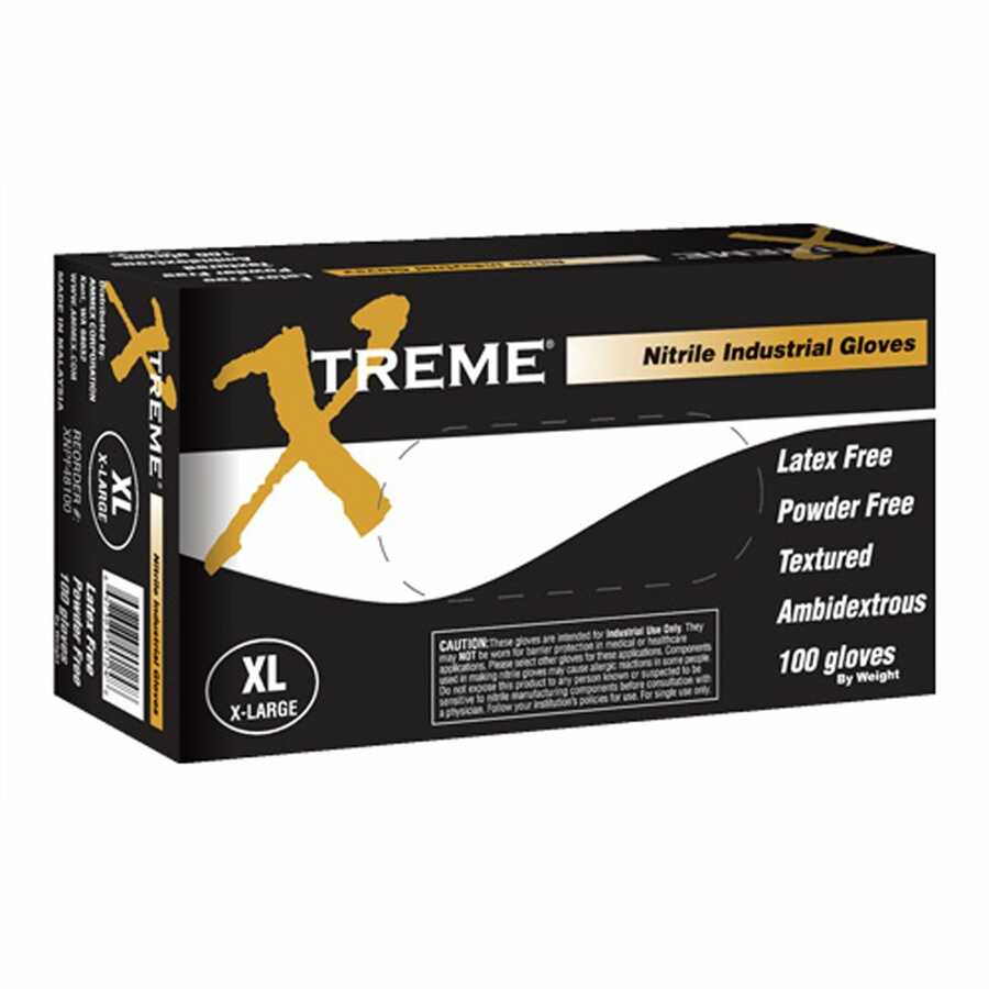 XL Xtreme Powder Free, Textured, Blue Nitrile