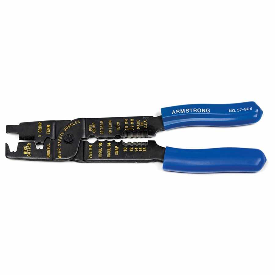 Electricians Stripper Cutter Crimper Pliers 9 1/2 Inch