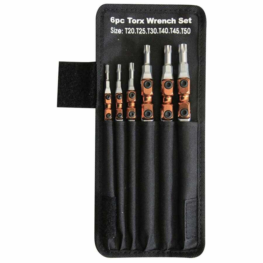 6PC TORX SWIVEL END WRENCH SET