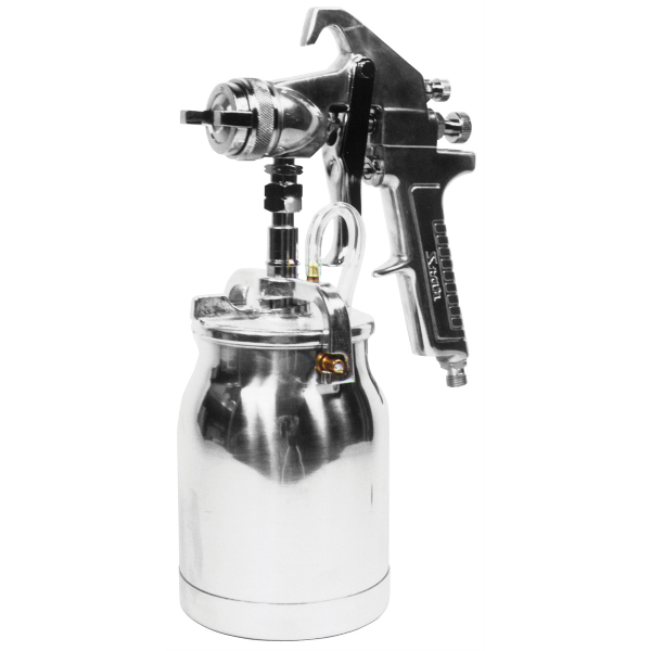 Spray Gun with Cup - Silver Handle - 1.7mm Nozzle