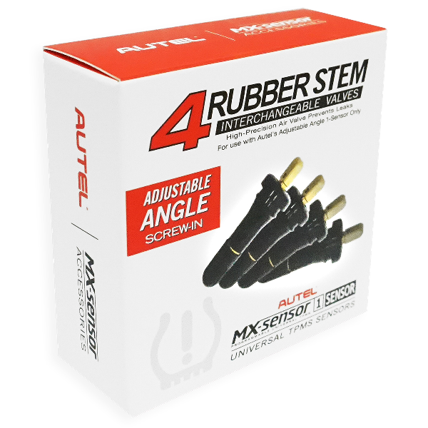 4-Pack of Rubber Adjustable Angle Screw-in Valves