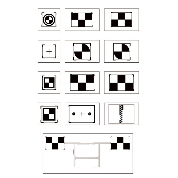 Targets and Holder for LDW Calibration