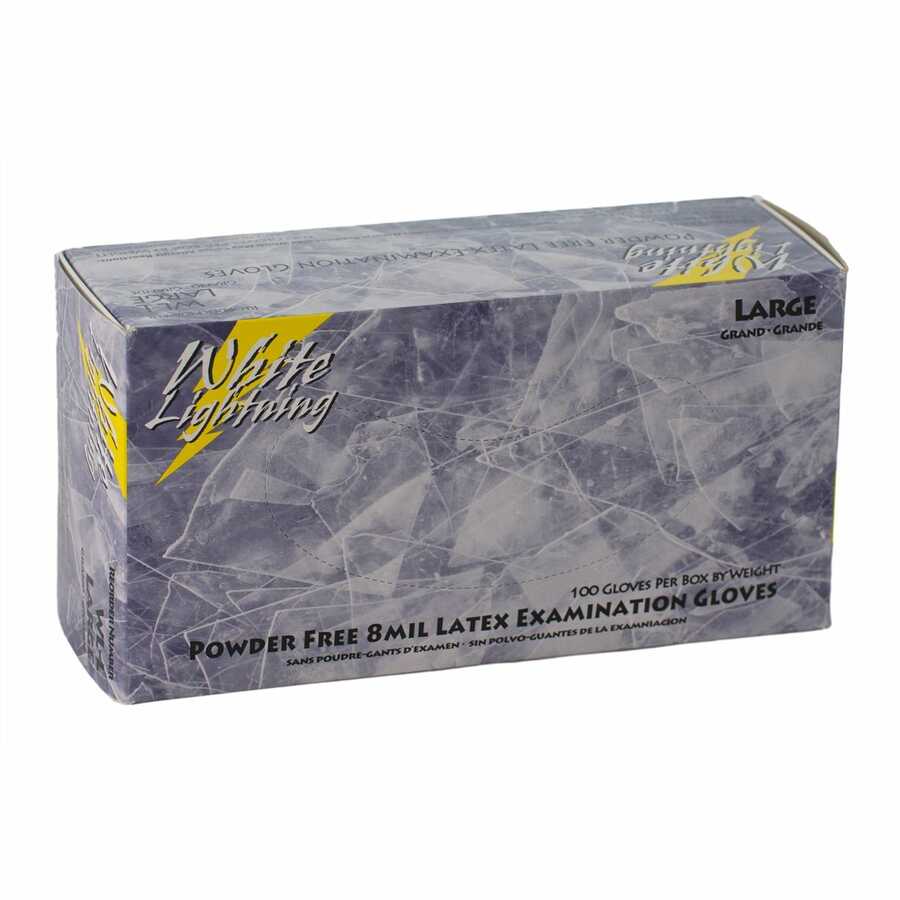 White Lightning Latex Gloves Small 100/Box