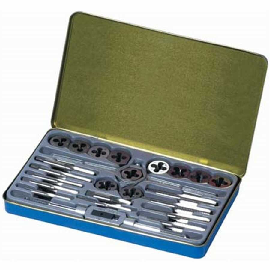 24 PC NC/NF TAP/DIE SET