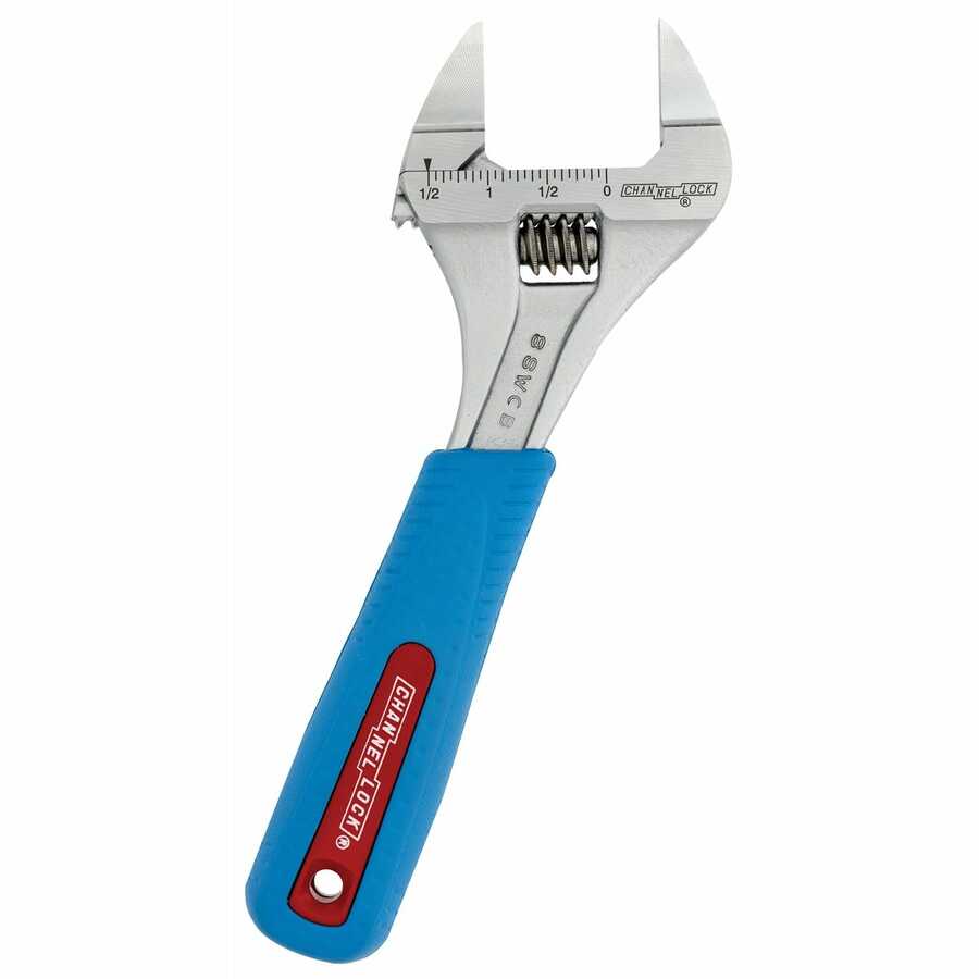 8SWCB 8-INCH CODE BLUE® WIDEAZZ® SLIM JAW ADJUSTABLE WRENCH