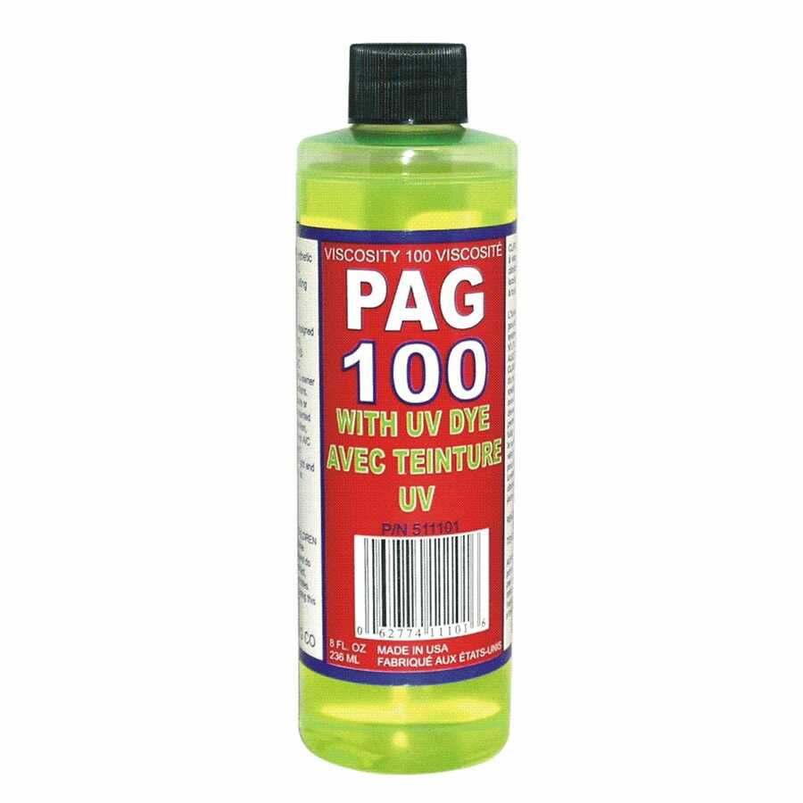 100V PAG Oil Plus Dye - 8 Oz Bottle