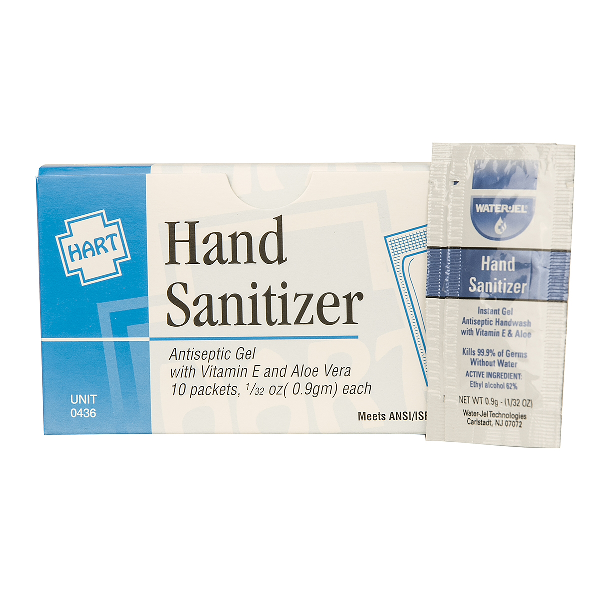 HAND SANITIZER,.9GM, 10/UNIT