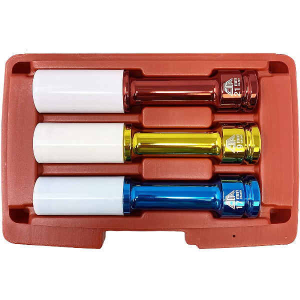 3PC EXT LUG NUT SOCKET SET