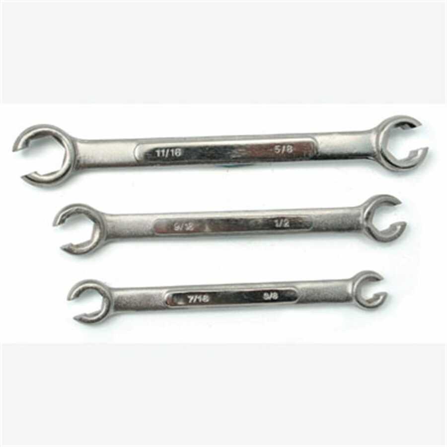 3pc Flare Nut Wrench Set-SAE