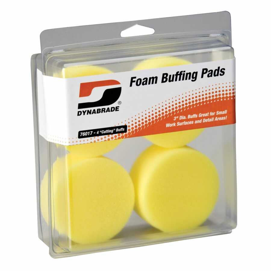 3" Yellow Foam Cutting Pads (Four in clear pkg.)