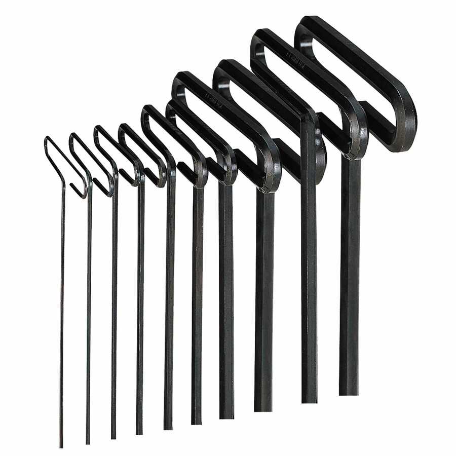 HEX KEY SET 10 PC T-HANDLE 6IN. SAE 3/32-3/8IN.