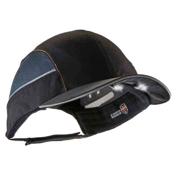 8960 Short Brim Black Bump Cap w/ LED Lighting Tech