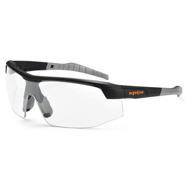 SKOLL Clear Lens Matte Black Safety Glasses