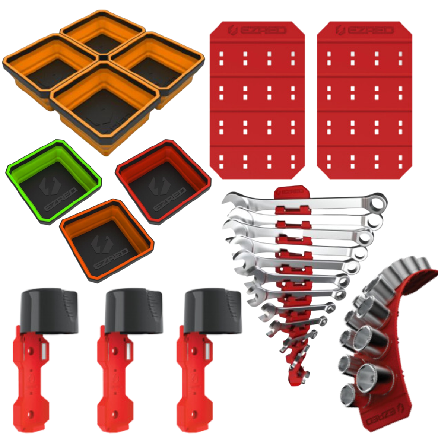 E-Z RED Magnetic Trays & Organizers Bundle