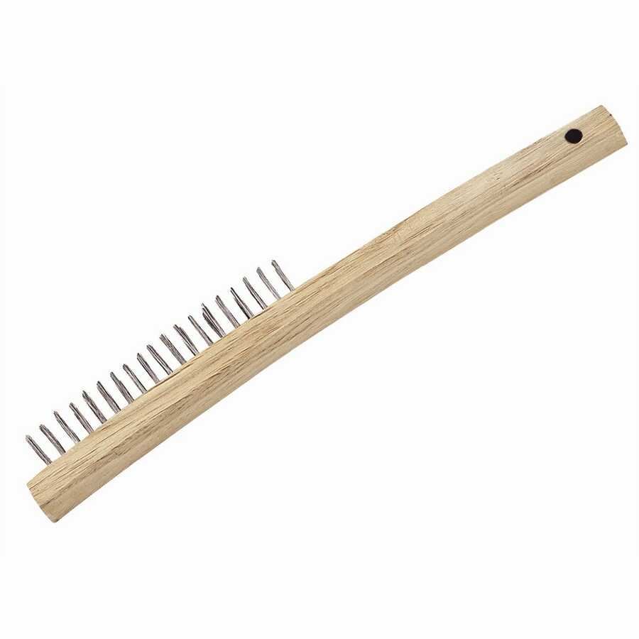 Curved Long Handle Stainless Steel Scratch Brush