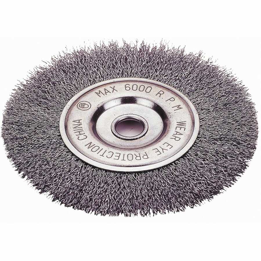 WHEEL BRUSH 6" CRIMPED WIRE