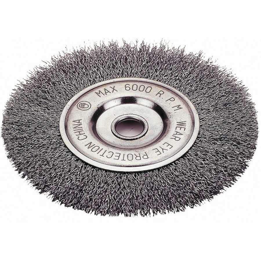 WHEEL BRUSH 8" CRIMPED WIRE