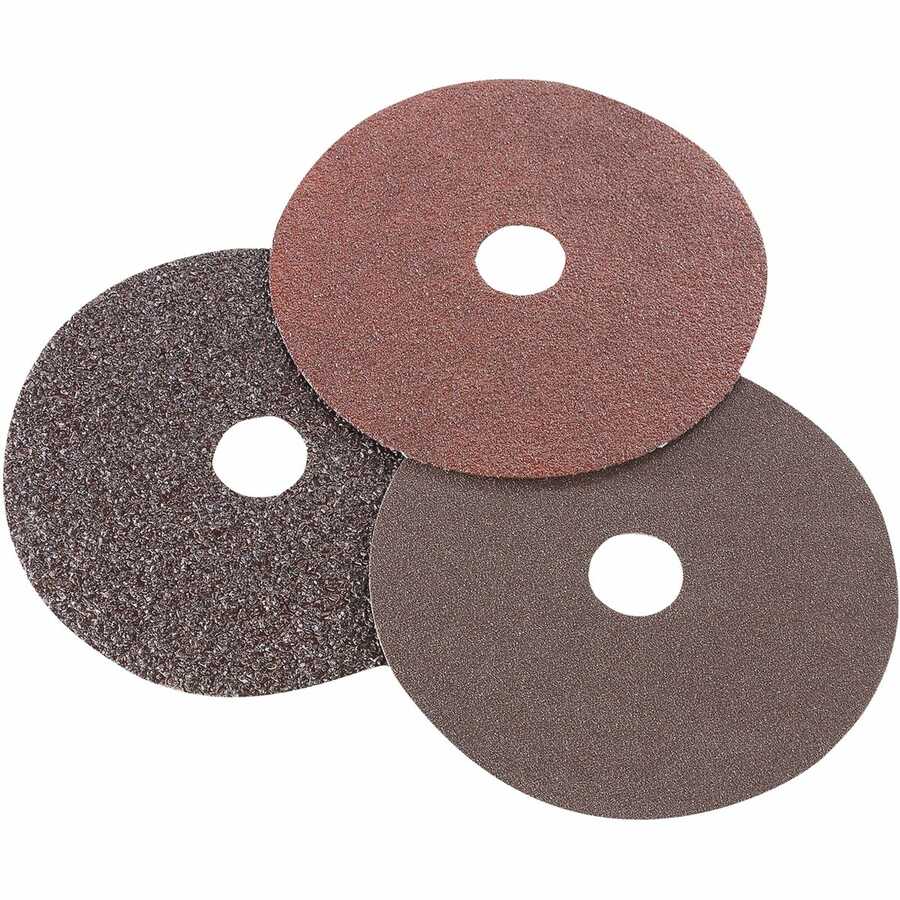 Resin Fibre Sanding Discs 5" x 7/8" 50 Grit 3 Pk