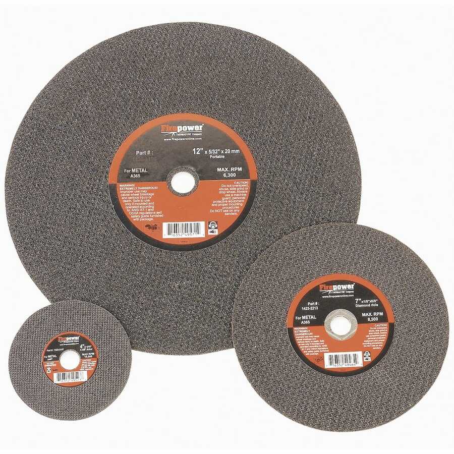 Type 1 Cut Off Abrasive Wheels, 4 x 1/16 x 5/8 Inch