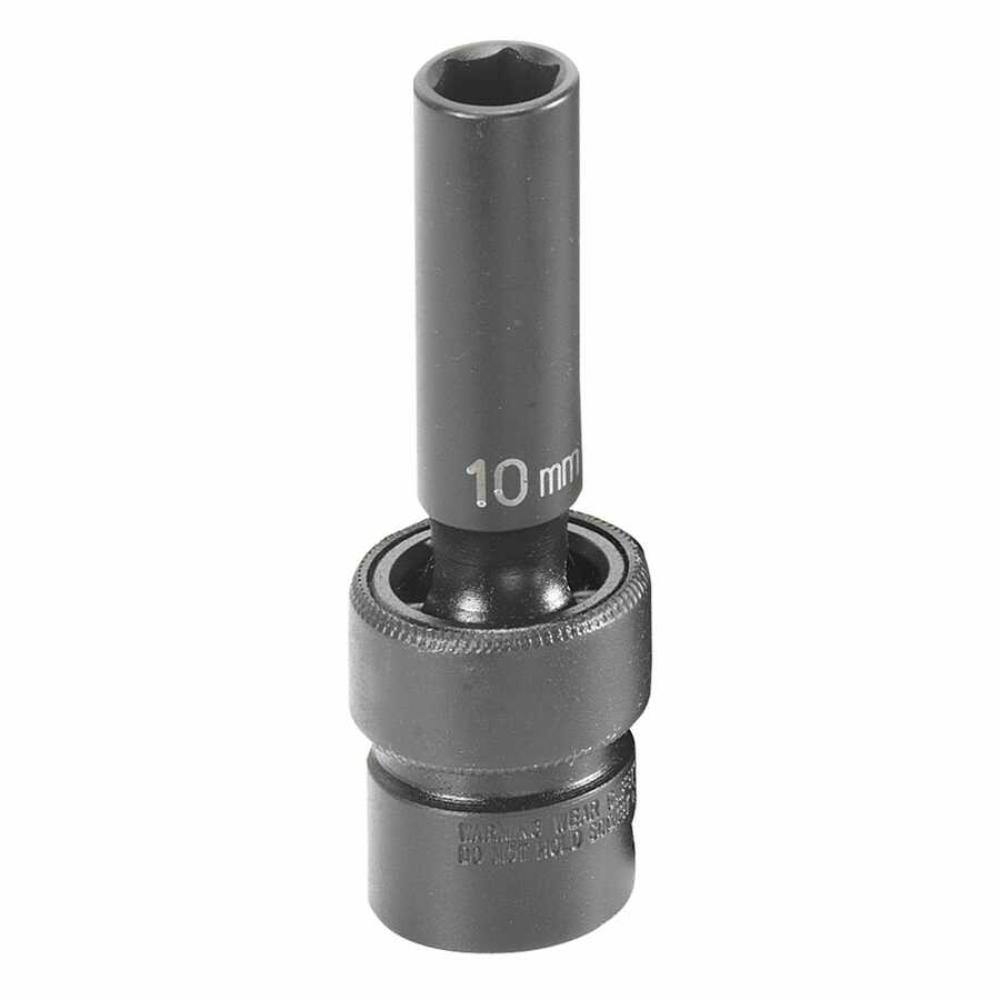 3/8 Inch Deep Universal Swivel Impact Socket 10mm