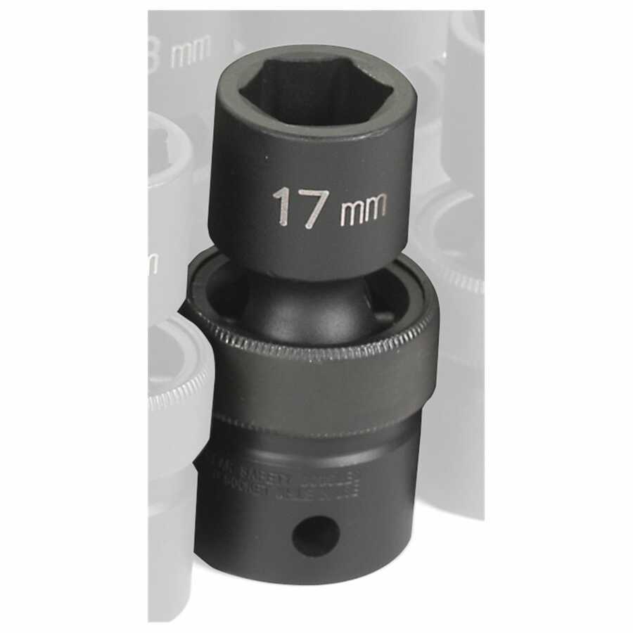 1/2" Drive x 17mm Standard Universal Impact Socket