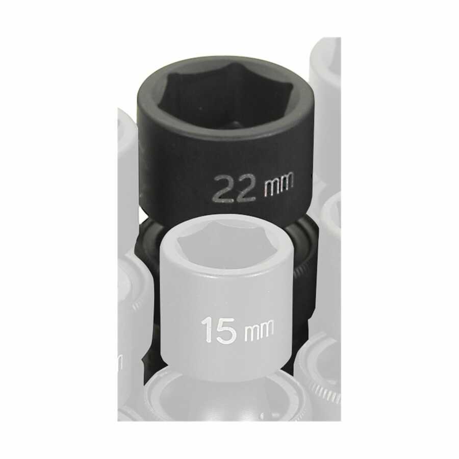 1/2" Drive x 22mm Standard Impact Universal Swivel Socket