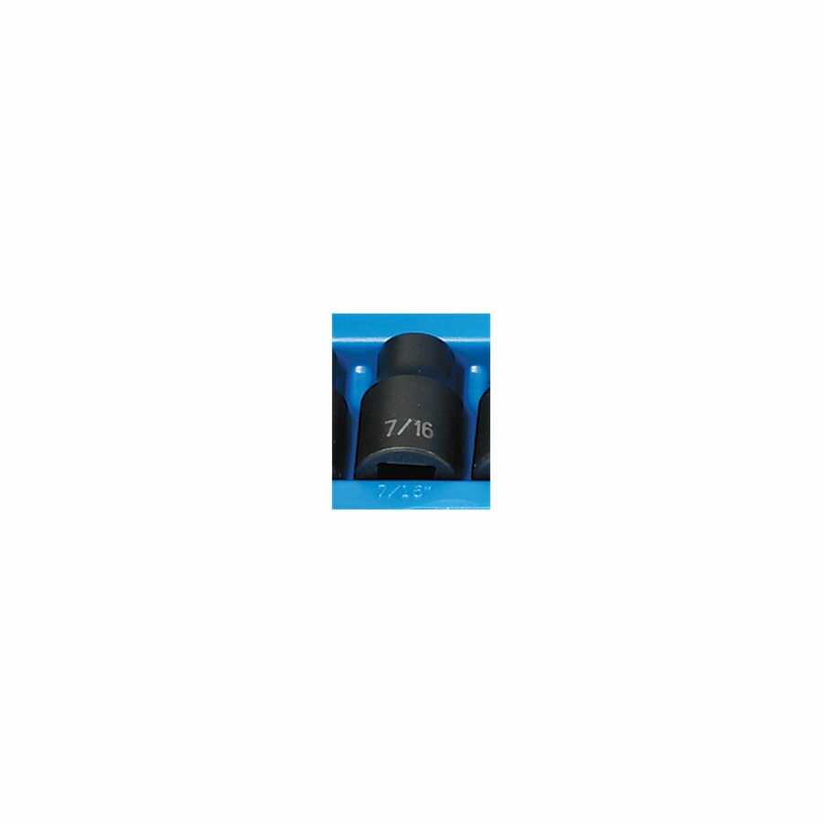 1/2" Drive x 7/16" Standard Impact Socket- 12 Point