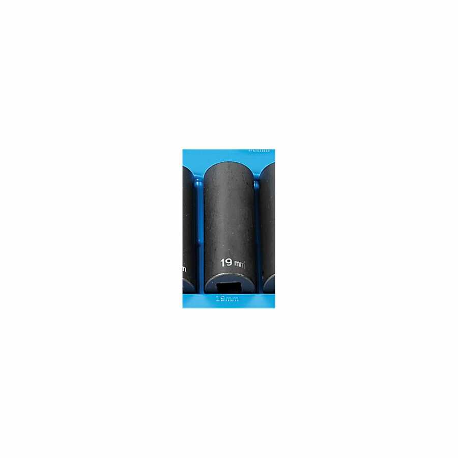 1/2" Drive x 19mm Deep - 12 Point Impact Socket