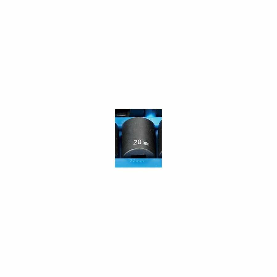 1/2" Drive x 20mm Standard - 12 Point Impact Socket