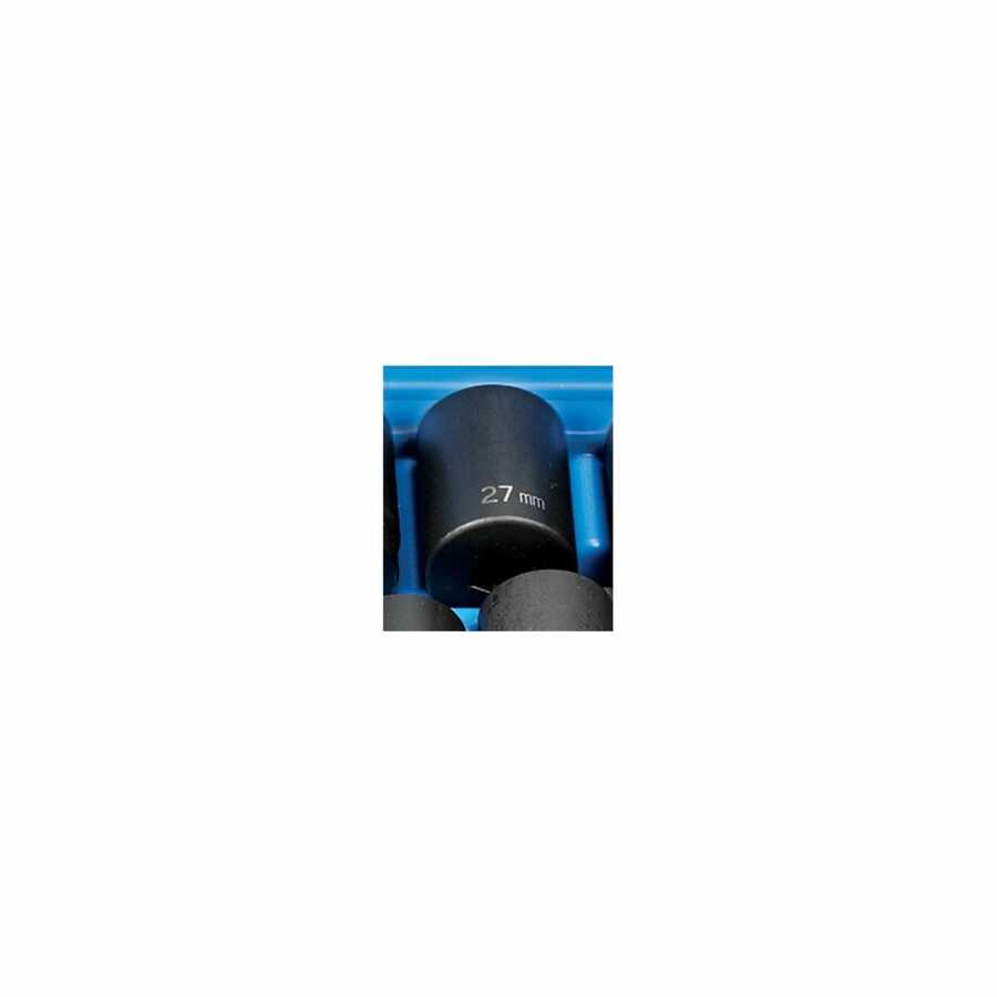 1/2" Drive x 27mm Standard - 12 Point Impact Socket