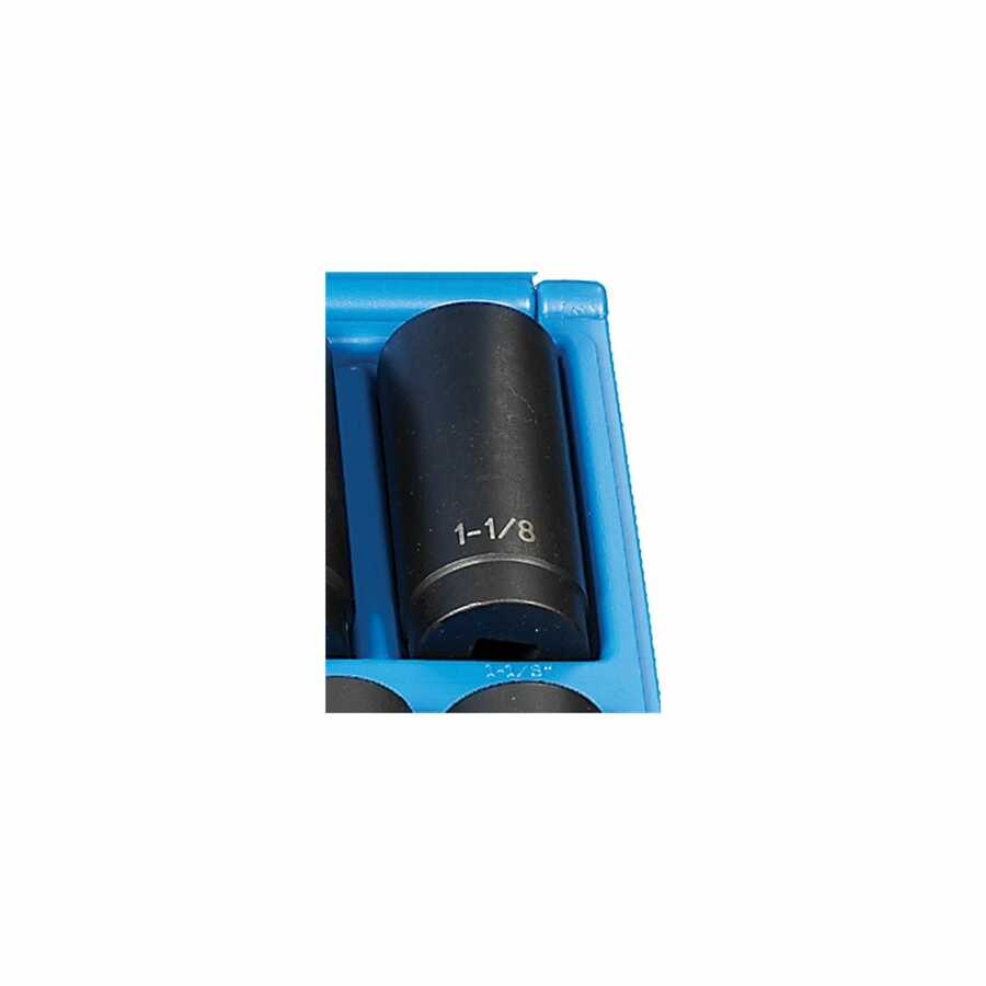 1/2" Drive x 1-1/8" Deep - 12 Point Impact Socket