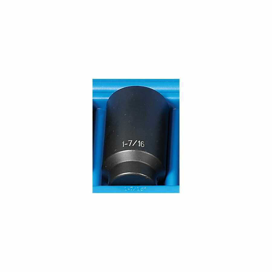 1/2" Drive x 1-7/16" Deep - 12 Point Impact Socket