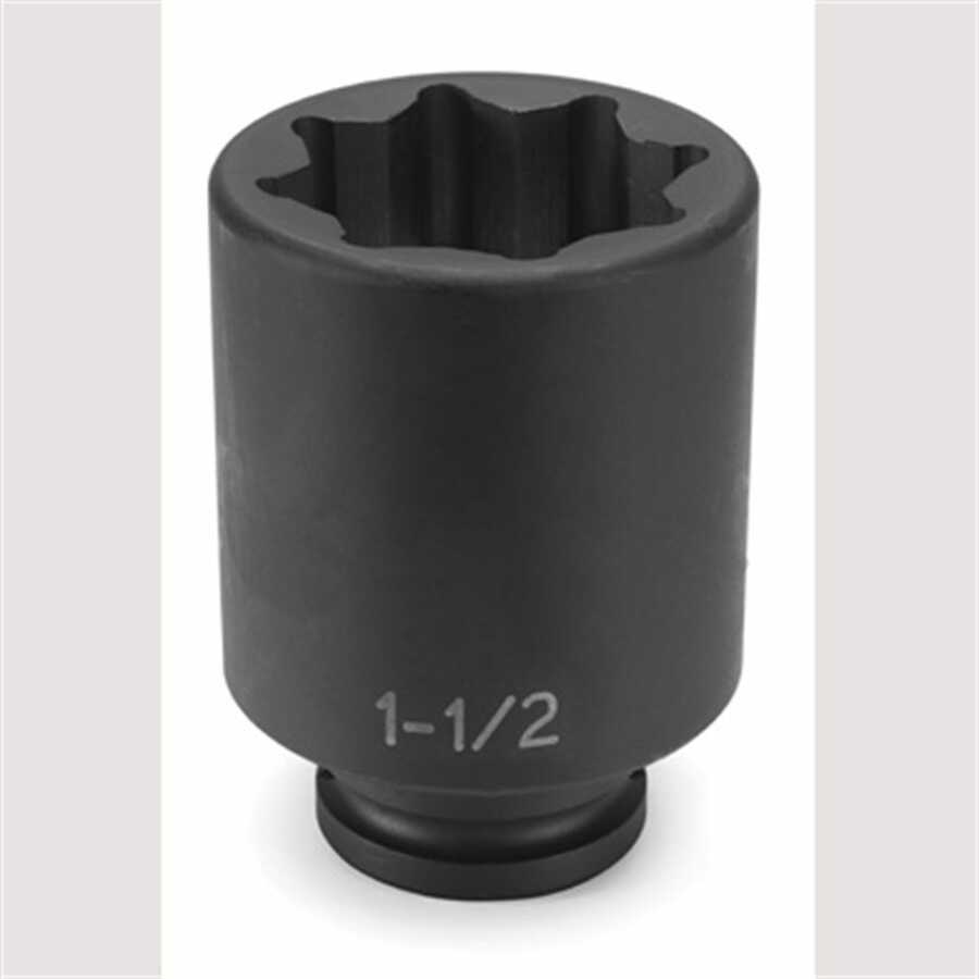 3/4 In Dr 8 Pt Double Square/Railroad Deep Impact Socket - 1-1/2