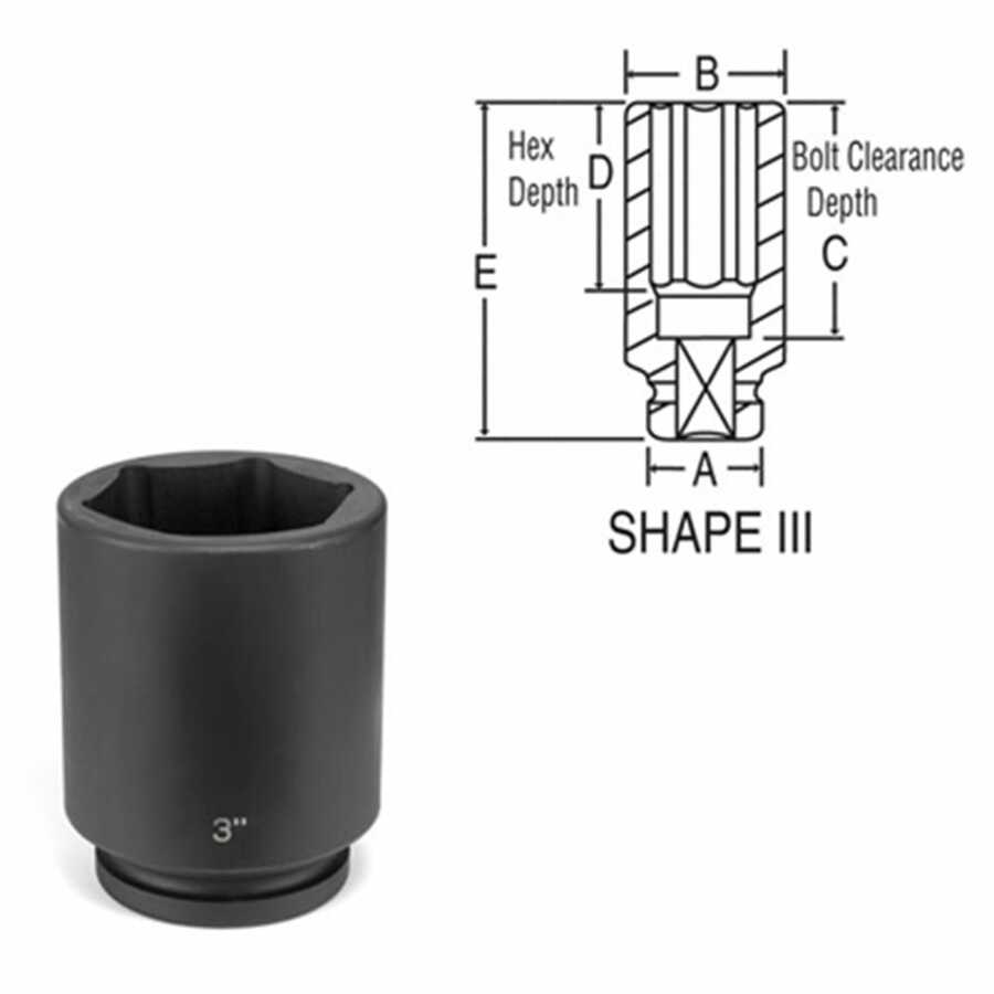 1 In Drive Deep Impact Socket - 4-1/8 In