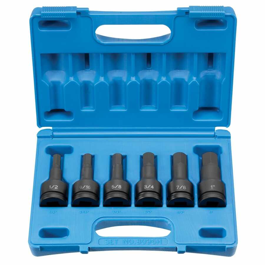 3/4 In Dr Fractional Hex Impact Driver Set - 6-Pc
