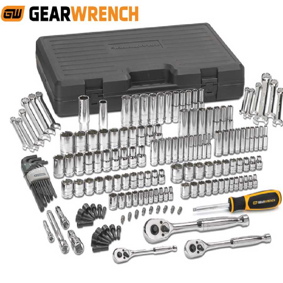 $SET MECHANICS TOOL 165PC 1/4,3/8,1/2