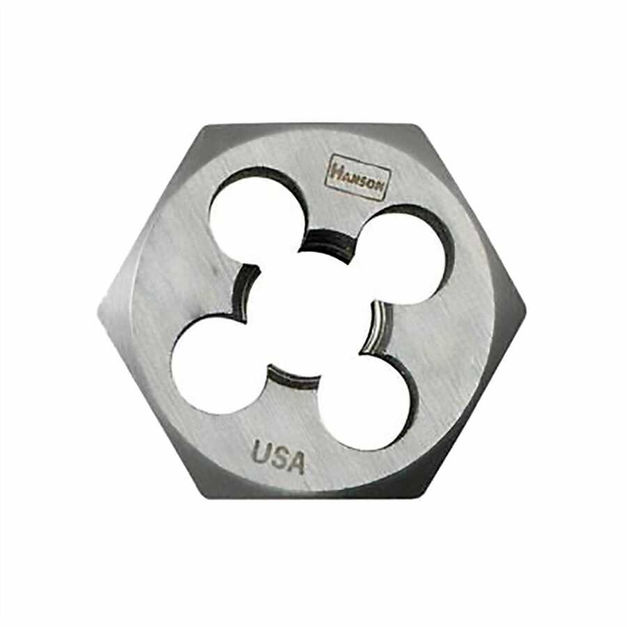 High Carbon Steel Hexagon 1" Across Flat Die 1/4"-28 NF