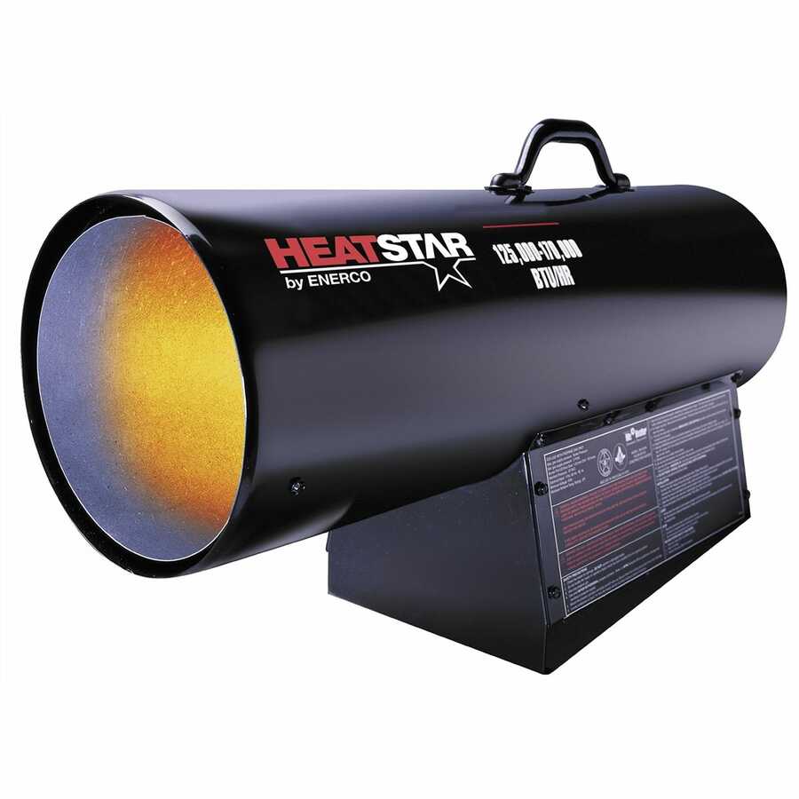 Portable Forced Air Propane Heater, 125-175,000 BT