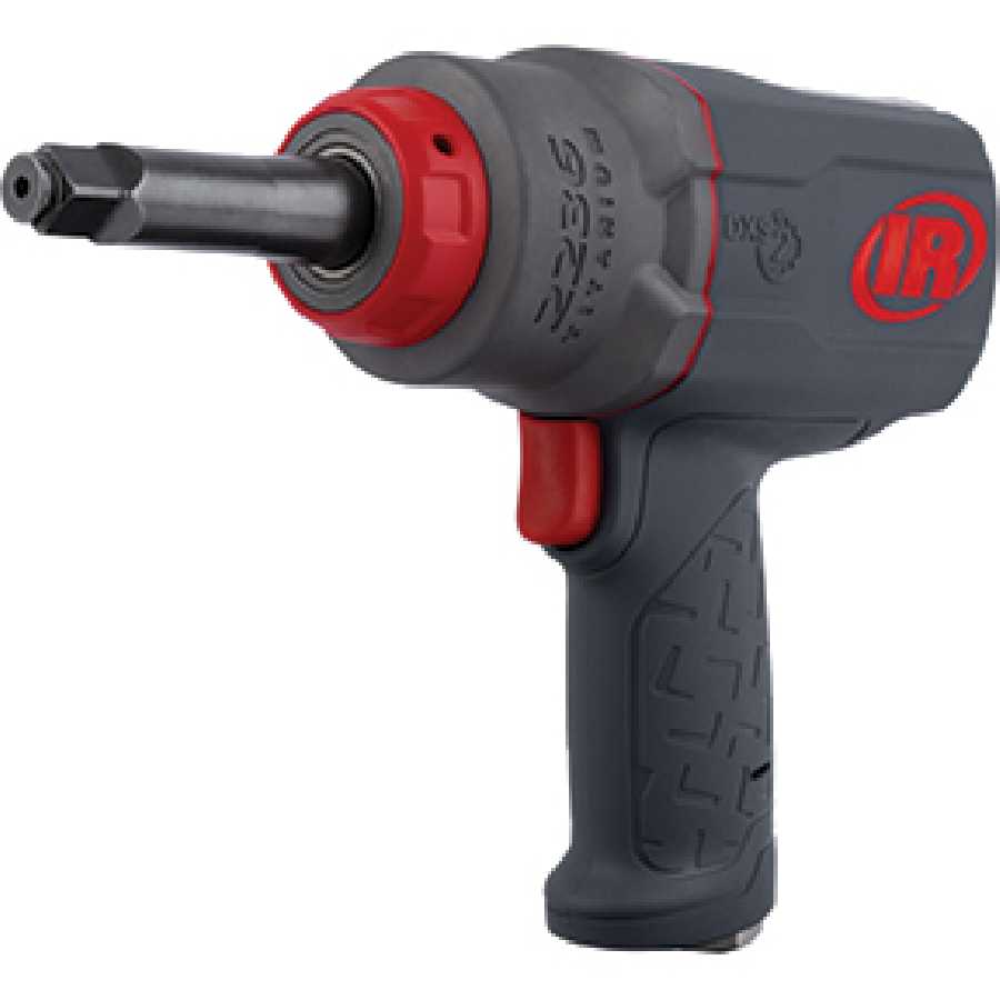 DXS 1/2" Air Impact Wrench, 2" Extended Anvil, Quiet, 1500 ft-lb