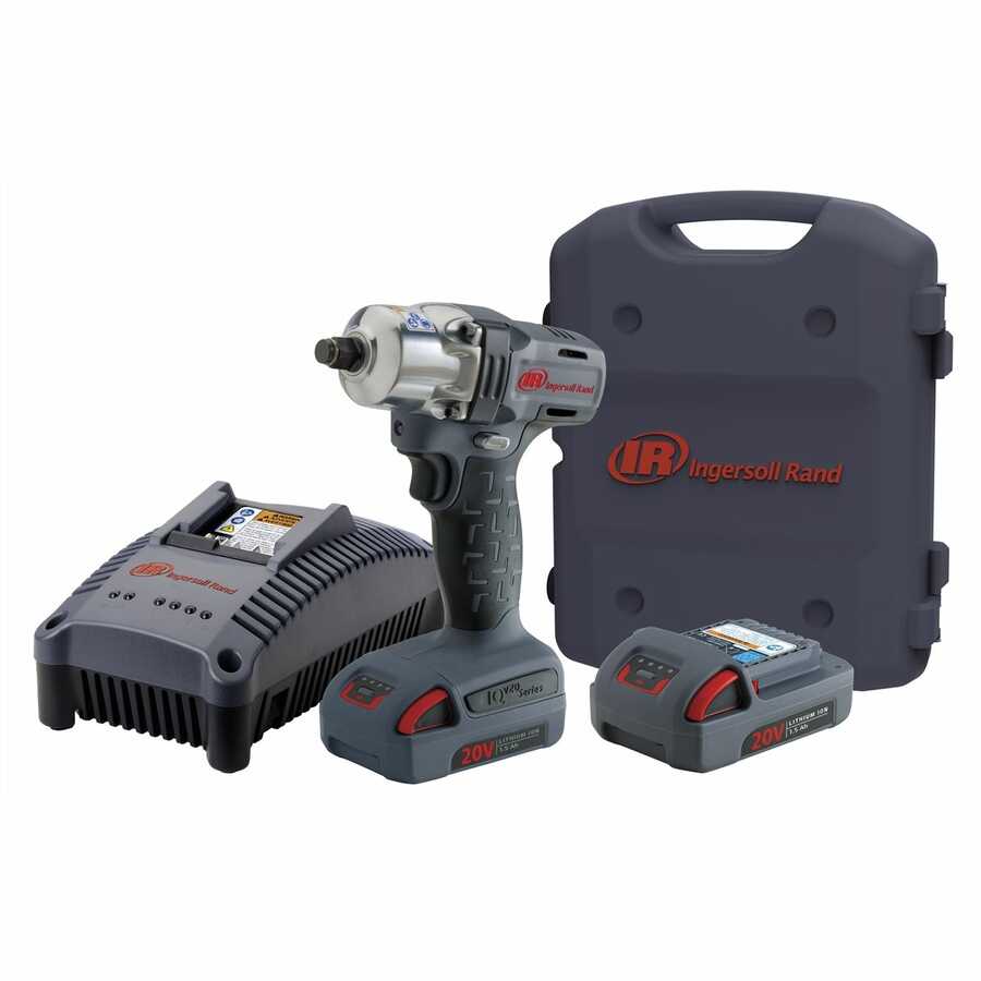 IQV20 Series 1/2 Inch Cordless Impact Wrench Kit w 2 Batteries