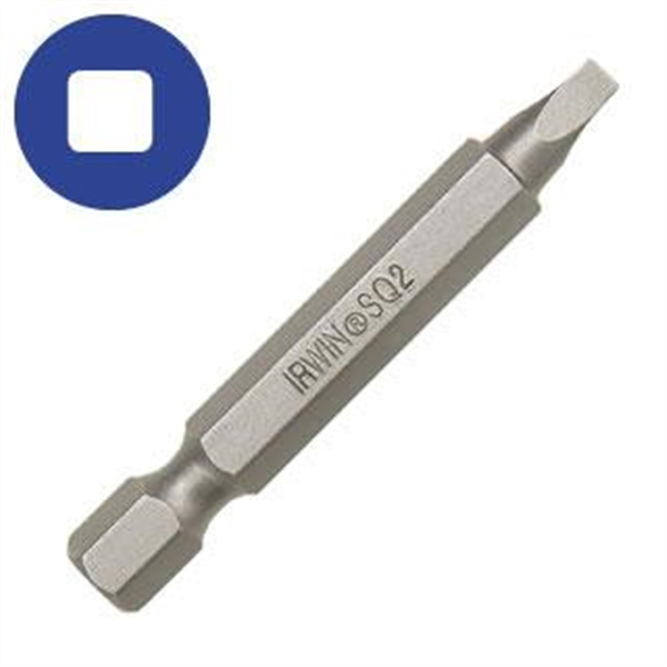Power Bit, No. 2 Square Recess, 1/4 in. Hex Shank